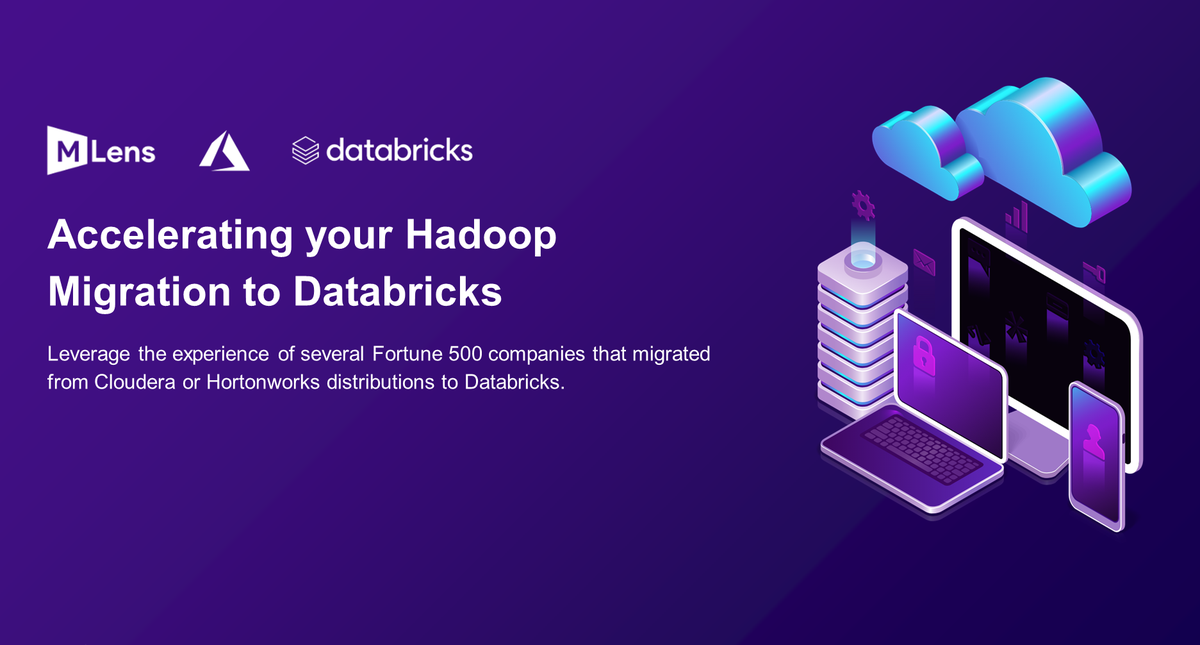KnowledgeLens's tweet photo. And that's a wrap of our #webinar "Accelerating your Hadoop Migration to a Unified Data and Analytics Cloud Platform", in collaboration with Databricks!
For those of you who missed the webinar, here's a quick snapshot of our #MLens solution: https://t.co/lzYI6keQWW https://t.co/zCF2Jm5mL3