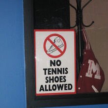 Medfield College “M” and Medfield College letterman jacket in Journey into Imagination w/ Figment (also the sign referencing “The Computer Wore Tennis Shoes”)