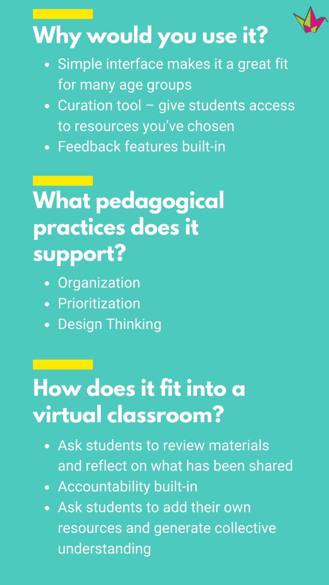 Edindia_EIF's tweet photo. #TeachingTool 2 :
As a part of the #ClassroomToolsSeries compiled by #UNESCO and recommended by #TheAmericanSchoolofBombay we present you #Padlet in today’s post. Padlet is a great #CollaborationTools for the classroom.
Stay tuned to this space for more #ClassroomTools. @UNESCO https://t.co/QhLWnPbhlW
