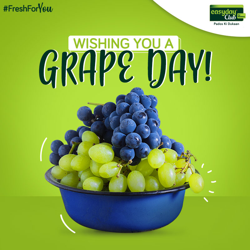 easydayclub's tweet photo. Grapes will always be a sweet affair. Get fresh grapes now at your nearest Easyday Club store! You can also order them online from https://t.co/SPzzBTKfUP
#EasydayClub #FreshForYou https://t.co/iLCeF7SGqr