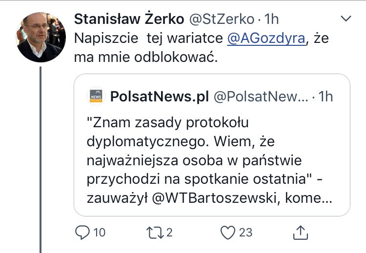 AGozdyra's tweet photo. Tak ładnie profesor prosi. Mam odblokować czy nie? 🤷‍♀️🙄 https://t.co/ClwSlWORIs