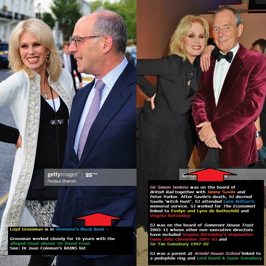 ➋➑ Joanna Lumley"NSPCC Life Patron"—Annual Report 2005/06Lumley is close to Evelyn & Jacob Rothschild & Fergie—all linked to Ghislaine & EpsteinSeems friendly with Loyd Grossman (Black Book) & Simon Jenkins (linked to the Rothschilds, Savile, Leon Brittan, Lady Bottomley)