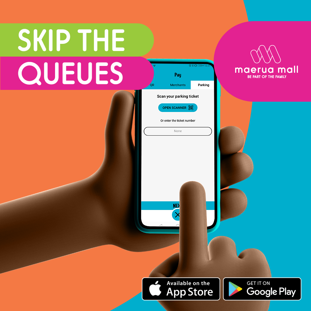 maerua_mall's tweet photo. Skip the queues and stay safe by effortlessly paying for your parking with the ALL NEW Maerua Mall App.
#MaeruaMall #Parking #PartOfTheFamily
Download it for free here: https://t.co/CpvSL7KNkj (Android), or https://t.co/i30hMNaQfc (iOS).
#MaeruaMall #MMApp #Windhoek #Shopping https://t.co/dumnsnB7cA