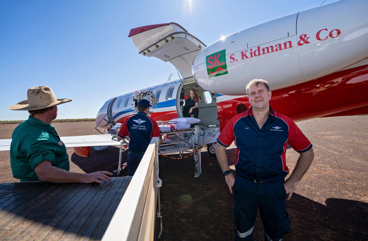 RoyalFlyingDoc's tweet image. The new #RDFS Medi-Jet 24 is the first aeromedical jet to complete a dirt airstrip landing in the NT. Custom-built for faster mission times &amp;amp; finest care in the air. Thanks to our supporters - including Jet Partner S. Kidman &amp;amp; Co - for funding this world-class technology.