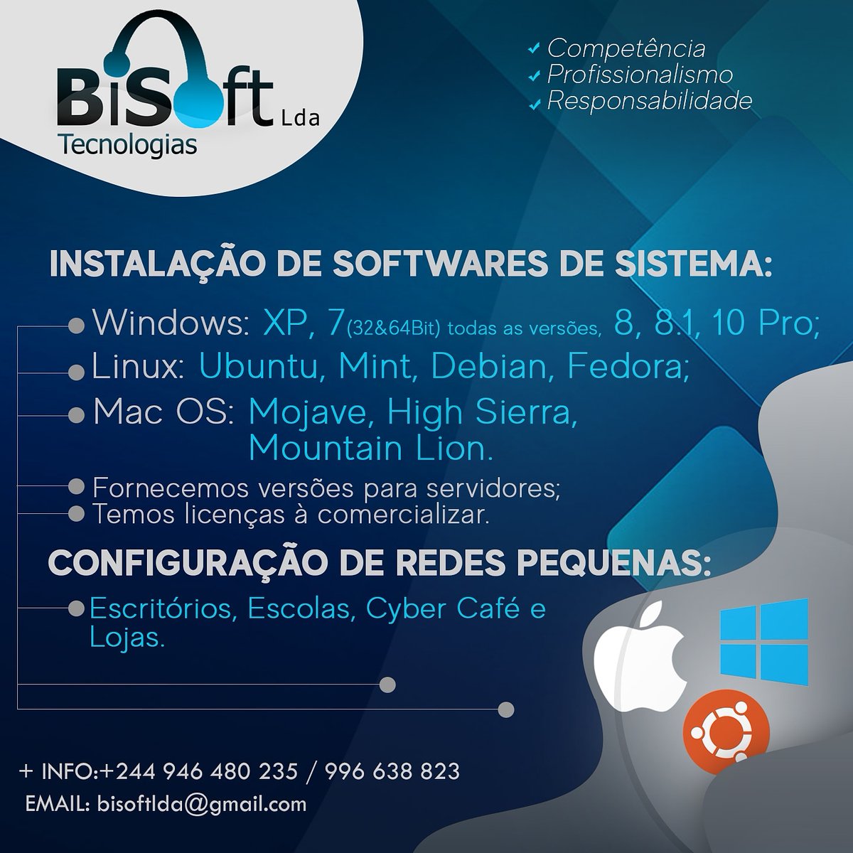 BisoftTech's tweet image. Saudações pessoal, aqui estão os nossos serviços para a vossa apreciação.