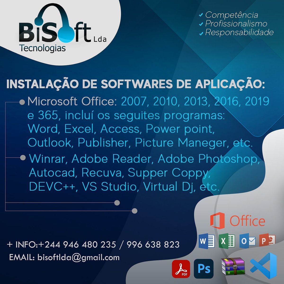 BisoftTech's tweet image. Saudações pessoal, aqui estão os nossos serviços para a vossa apreciação.