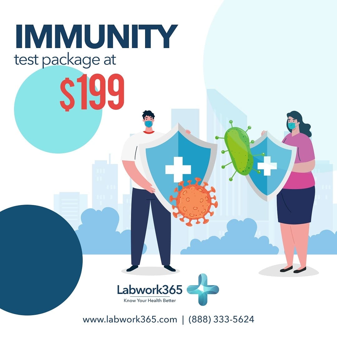 labwork365's tweet photo. With this Immunity Package you will know your body's capability to fight with viral and bacterial infections like Influenza, COVID-19, Rotavirus, Ebola and other major diseases. Get yourself checked today! https://t.co/ce9WX01q8W