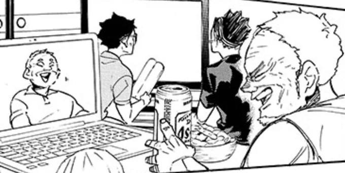 ukai and nekomata still here, video calling huh ?

#thankyouHAIKYUU
#ハイキューありがとう
#ありがとう古舘先生 