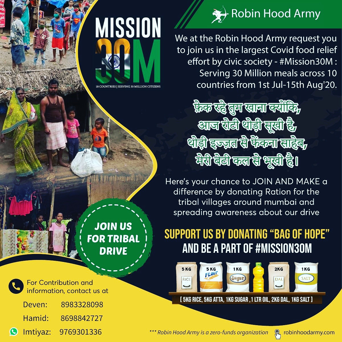 ShibinBalan6's tweet photo. We usually here words as ADIVASIS, TRIBALS, VILLAGERS etc.

They are the most affected by the pandemic since most of them on through daily wages.

Let's join together for the tribal drive
🅹🅾🅸🅽 &amp; 🅼🅰🅺🅴 🅰 🅲🅷🅰🅽🅶🅴
#mission30m #mission30million #robinhoodarmy #rha_india https://t.co/LxUPu0Wgnr