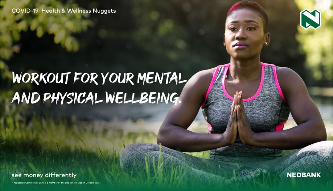 NedbankZimbabwe's tweet photo. Exercising helps you maintain mental and physical wellbeing during this lockdown period. #MidweekTips #FightAgainstCovid19 #StaySafe https://t.co/x9l0vnEtfy