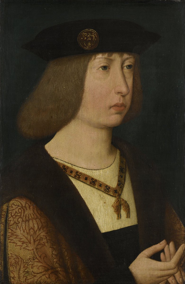 OldPortraiture's tweet photo. Born #OnThisDay in 1478: #PhilipofAustria (1478-1506), Duke of Burgundy, King of Castile 

Portrait by an Unknown Southern Netherlandish Artist, ca. 1500

#PhilipI #FilipeI #PhiliptheFair #PhilippeleBeau #FilipsdeSchone #Habsburg https://t.co/xa9AjCB6jg