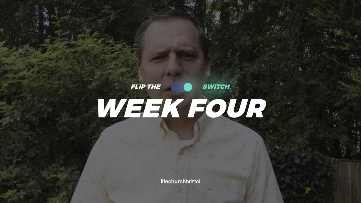 This week, Dave explored how God wants to use our character to be light in the world.⁣
⁣
This week's assignment: Find out what God is trying to do in your character through this time, so you can be light in the world.

📹 youtu.be/zJJyhj_oAfE
💻 lifechurchbristol.com/fliptheswitch/