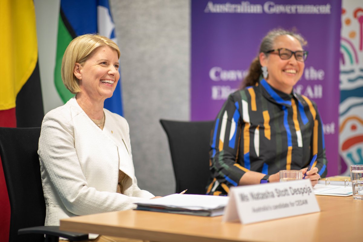 I joined @NStottDespoja & @dfat Secretary Frances Adamson, with the Diplomatic Corps, to discuss the importance of women’s leadership during #COVID19 Great to hear Natasha continuing to advocate for women in our region during this extraordinary era. #Natasha4CEDAW @officeforwomen