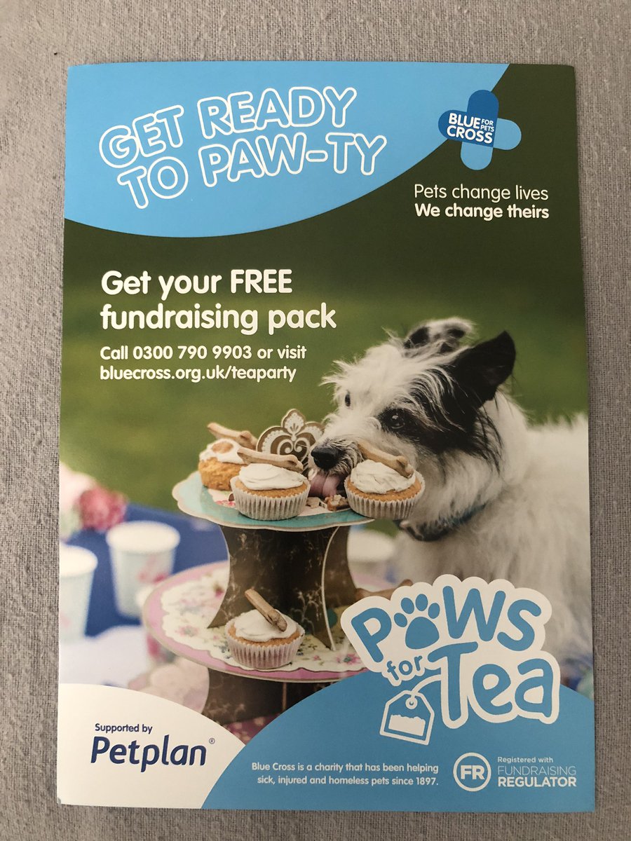 Greengirl758's tweet photo. Check this out 👀 from my buddies @the_blue_cross - #pawsfortea 💙🐾 #fundraising #animalshelter #bluecross @PeterEgan6 @rickygervais @Thomas_o_martin @EmmaJonesGB @antanddec @MrAndrewCotter https://t.co/e4vtfGPM9G