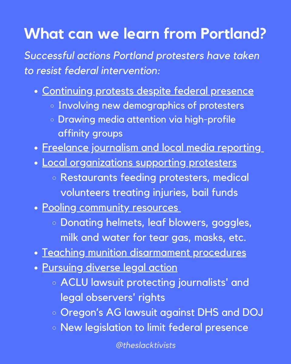 Here’s a breakdown of how you can prepare for federal intervention in your city and how you can you support Portland right now. (1/3)