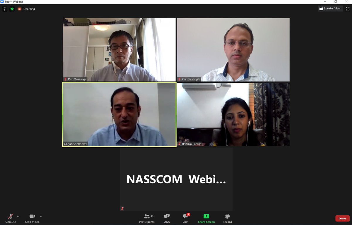 IndianEmbTokyo's tweet photo. NASSCOM #JapanVCConnect 4th virtual session was held in asso. with EOI with 7 start-ups from #Cybersecurity, #Fintech &amp; #Enterprise solutions pitching. It also included a presentation from Mr. Ken Yasunaga from @jvca_jp about Japan's start-up ecosystem &amp; #IndiaJapan possibilities https://t.co/yTwlrT3WP9