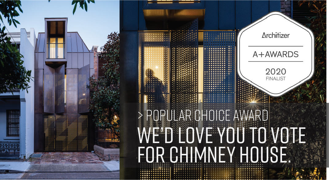 AtelierDAU's tweet photo. Honoured our project CHIMNEY HOUSE is ONE of FIVE FINALISTS in the @Architizer A+Awards #NewYork . Support #australianarchitecture #womeninarchitecture by voting here https://t.co/lDHbnEkBln. https://t.co/YBSdE6Zb08 https://t.co/jQCDsGVcB6