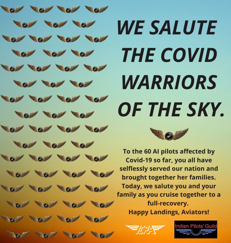 shikhasinghshah's tweet photo. Brought our loved ones home. United families, that too staying away from their own. Salute to the brave pilots &amp; crew” @guildpilots @pilotsindian” 

#airindiapilots #frontlineworkers #vandebharatmissionphase4 https://t.co/ibRvojZZEh