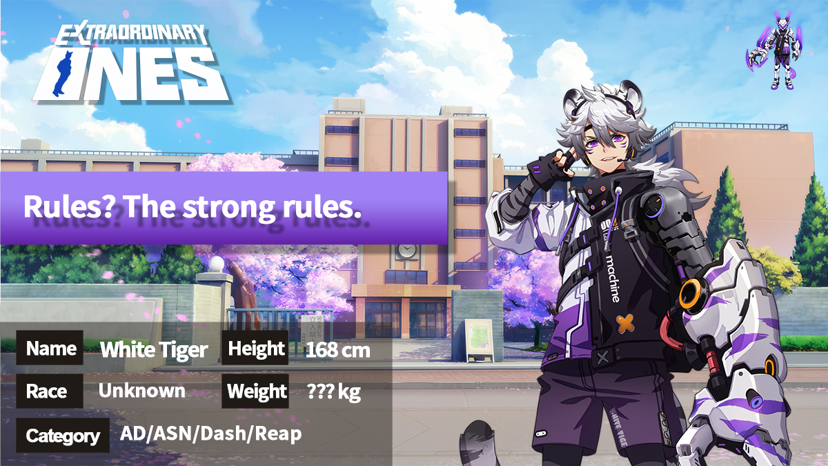 Extraordinary Ones Global Pa Twitter Hi All Let S Meet White Tiger A Watchtower S Killer He Believes Might Makes Right And The Weak Is Worthless In The Game White Tiger Is An Asn