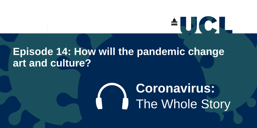 UCLAlumni's tweet photo. "Culture provides a sense of collective identity which will be really important in the aftermath of this crisis" – Anneliese Graham (@Sadlers_Wells). 

This week on Coronavirus: The Whole Story - how will #COVID19 change arts and culture? https://t.co/Zxi014fmV3 #AtHomeWithUCL https://t.co/D0FTXuOUvv