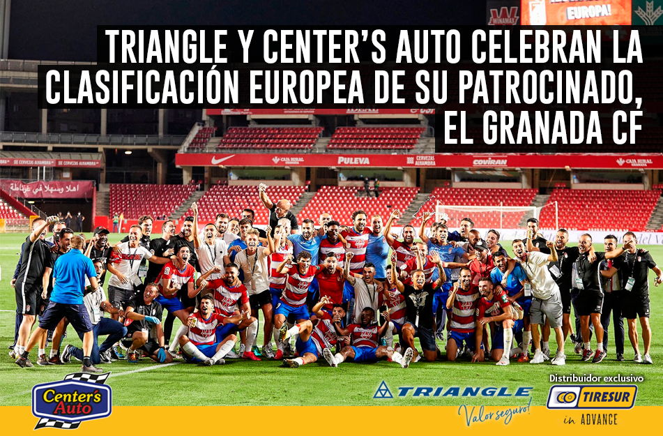 Grupotiresur's tweet photo. Triangle y @CentersAuto, orgullosos patrocinadores del @Granadacdef celebran su histórica clasificación para la Europa League.
#eternalucha #triangle #centersauto #granada #tiresur #neumaticos
https://t.co/Q2rQntiTym https://t.co/Iz8T1KzfdQ