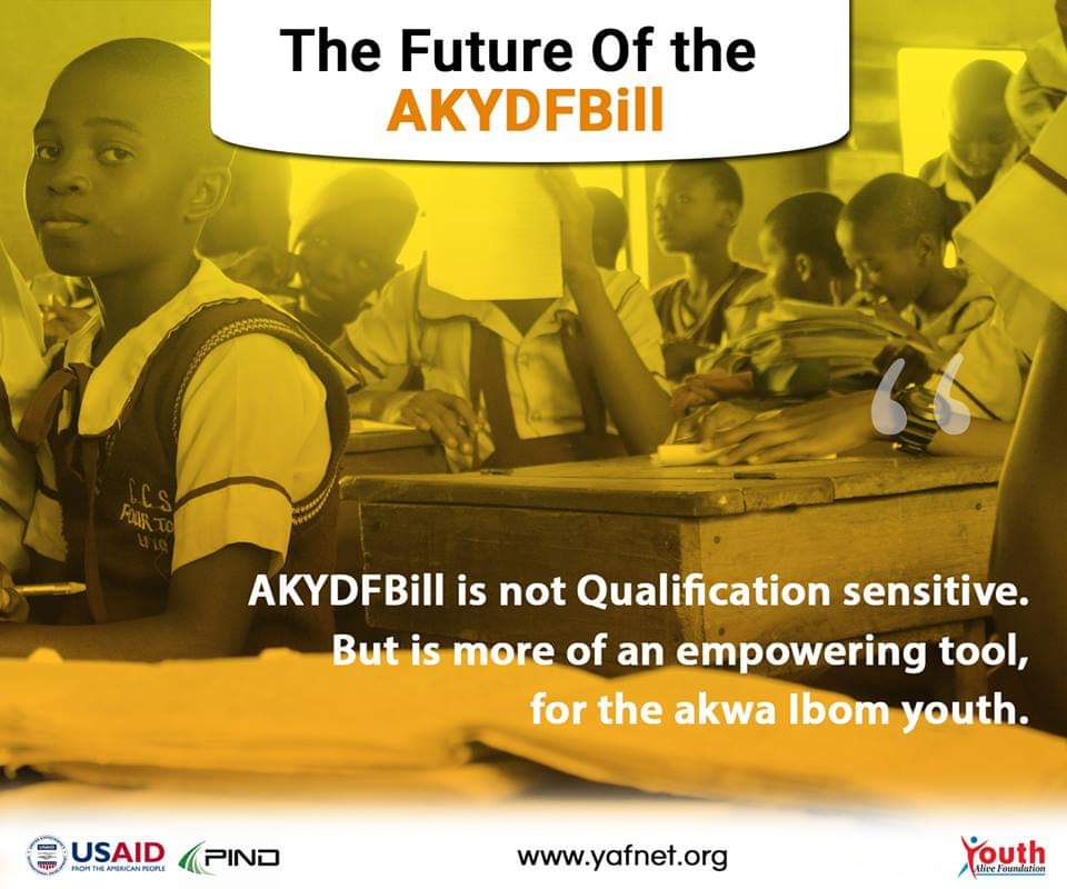 MsChimezie's tweet photo. One way Akwa Ibom State government can help to drive the human capital investment in Uyo (Akwa Ibom State) is via Gov. @MrUdomEmmanuel assenting the #AKYDFbill which @YAFng led Youth CSOs coalition successfully conceived & got AKHA to pass it to law in 2019. @aksgovt https://t.co/Dy7whzXnEz