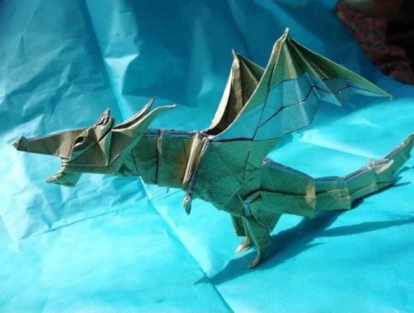 For today’s #WellbeingWednesday we invited Volunteer Anthony Samuels to write about #Origami and how this ancient art form can contribute to our #wellbeing 😌 He made this impressive dragon for our #MythsandLegends month too! 🐲 Read all about it on our Instagram or Facebook 😀