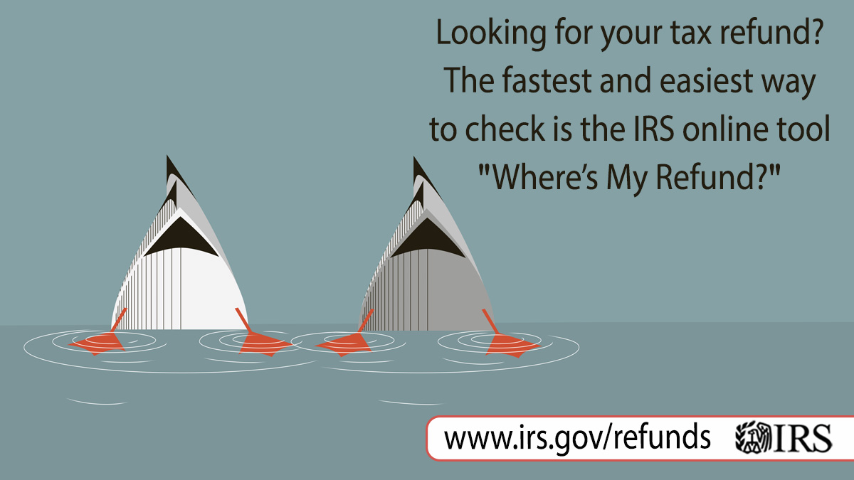IRSnews's tweet photo. Once your taxes are processed, the #IRS โWhereโs My Refund?โ tool will tell a you when your refund is approved and provide a date when you can expect to receive it. See https://t.co/PFiedQsvmp #avoidtherush https://t.co/8w1SqFGNYE