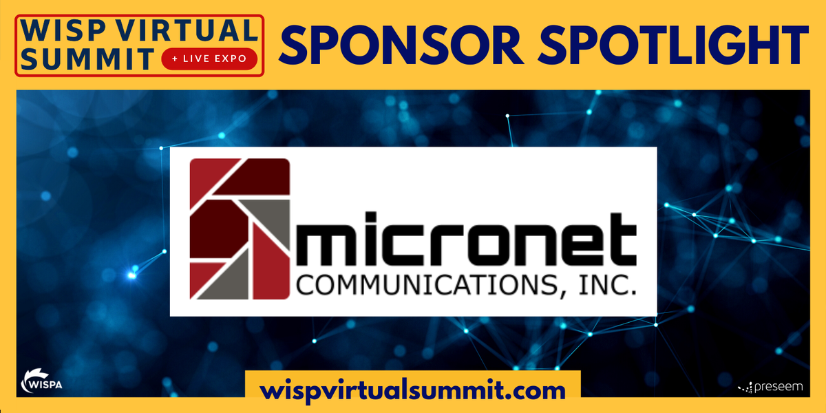 preseem's tweet image. We are pleased to announce that @MicronetCommInc is an Exhibitor at the #WISPVirtualSummit!

Reach out to #MicronetCommunications for a code to get 25% off your ticket! Grab your ticket today by going to hubs.ly/H0smNZC0

#WISPVirtualSummit2020