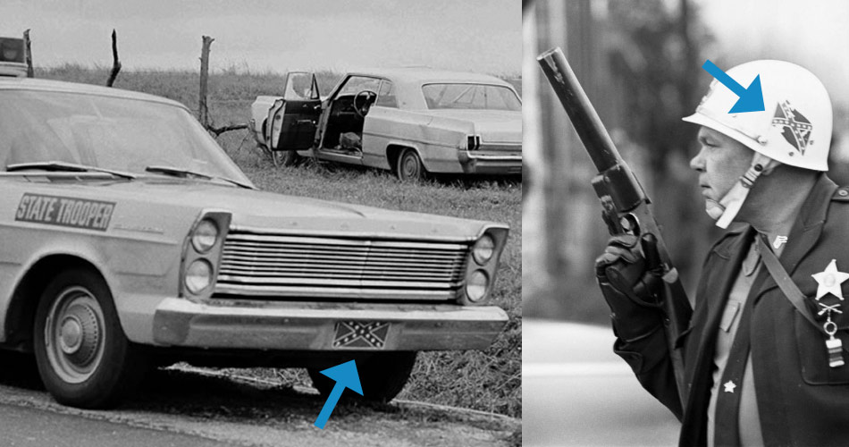 It is not exaggerating to say that Southern police in the 1960s were tools of state oppression.It was common for these all-white police forces to wear Confederate flags on their helmets. Sometimes they even displayed the flag on their police cars.