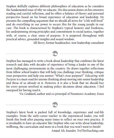 LeadingLearner's tweet photo. Looking for something to read before you return to school full time? Hope you'll have a look at Educating with Purpose: The Heart of What Matters
Really grateful - @jillberry102 @vicgoddard &amp; @ASTsupportAAli for their reflections on #EducatingwithPurpose  https://t.co/qcx56bSj1i https://t.co/Qe2CYbDOUI