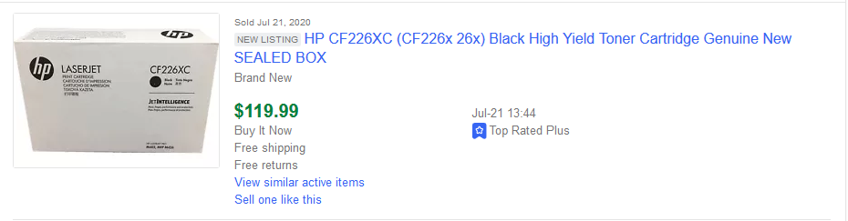2. BrandsThe most important part of toner is brand.OEM toner sells for a lot more $$ than generic.The top brands to look for :- HP- Brother- DellIf you see any of those 3, scan it and buy it.Also check the date on the box! Expired means less $ 