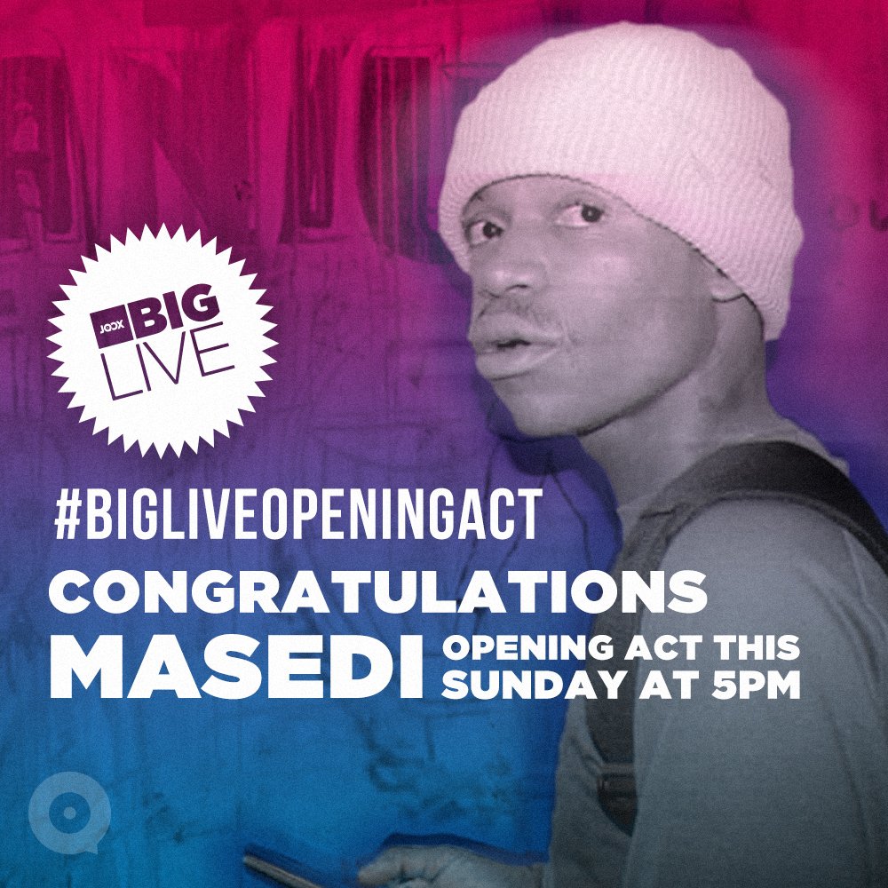 Im proud to announce that im the winner of the #BIGLIVEOPENINGACT at @JOOXSouthAfrica thank you so much for the views and the likes that helped me win this competition. I will be opening for <a href="/MiCasaMusic/">MI CASA #WEMADEIT</a> this Sunday at 5pm 🔥🔥🔥