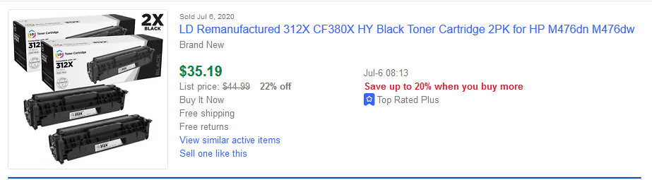 4. ShippingMost toner is pretty lightweight <3 pounds most of the time.The toner market is very competitive though I recommend using free shipping to get buyers to order your toner Here's an example of some toner I sold recently.Bought for $1 