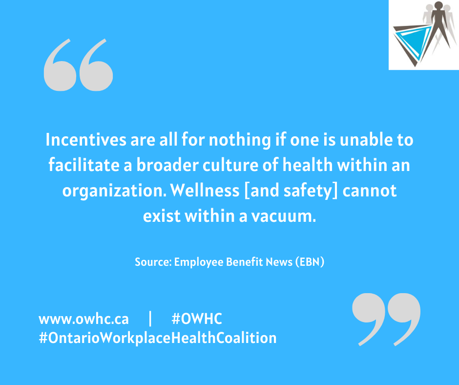 OWHC1's tweet photo. Let us know in the comment section your thoughts on this one! Does a culture of health reign supreme above all else? How do you think about extrinsic vs intrinsic incentives?
#OWHC #OntarioWorkplaceHealthCoalition https://t.co/J8BBm76wGX