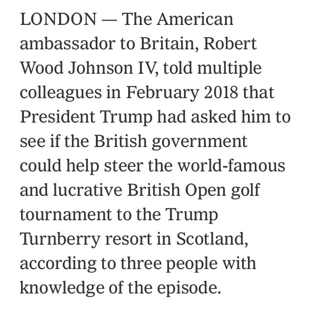 Trump’s Request of an Ambassador: Get the British Open for Me - The New York Times https://www.nytimes.com/2020/07/21/world/europe/trump-british-open.html