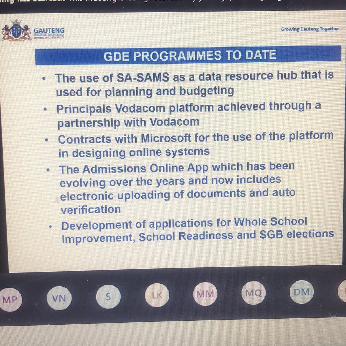 BridgeProjectSA's tweet photo. Steps that have been taken by @EducationGP in using technology in schools. The implementation of these started even before the COVID-19 pandemic. #PrincipalsUpfront https://t.co/6vuhI5oLMA