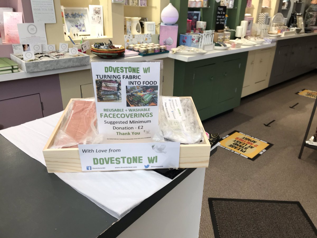 GFASUppermill's tweet image. Dovestone WI Face masks now in stock! Suggested donation £2. All donations go to the local food bank.
