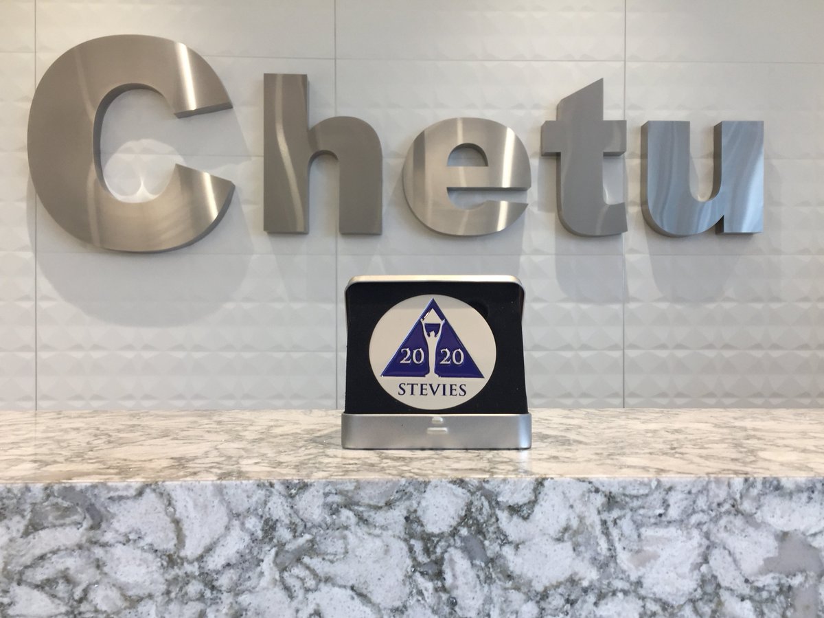 ChetuInc's tweet photo. Our new headquarters' latest statement piece! So happy to display our new medal from @TheStevieAwards in recognition of our company's incredible founding team. https://t.co/3mCSuEodO7 #SoftwareDevelopment #StevieWinner2020 https://t.co/J67JA6B0zU