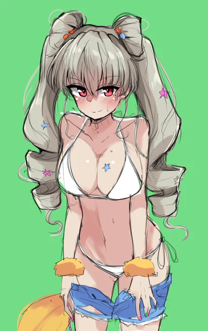 #ガルパン
ドゥーチェの2020水着かわいいっすね
仕上げはまた今度～ 