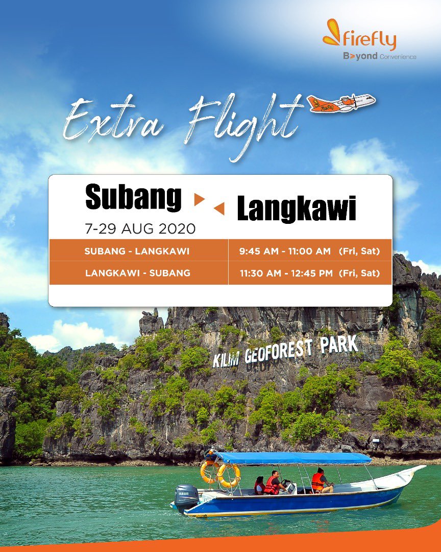 FireflyAirlines's tweet photo. Plan your beach getaway now because we’ve got extra flights to Langkawi in August! 🌴🌊

Book your flight tickets now at https://t.co/csbZ8Aj8Oz 

Share this promo or tag your holiday buddies 🌈✈️🇲🇾

#firefly #cuticutimalaysia #flysafe #langkawi #extraflight https://t.co/jOtld8lyzX