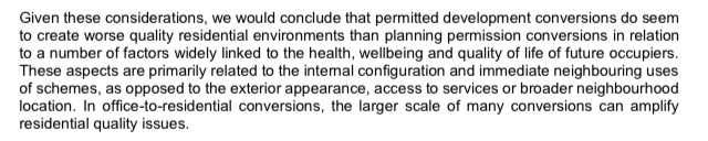In the report, there are serious concerns about the impact of PD on residents’ health and wellbeing.
