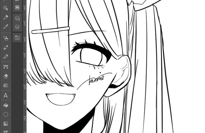 私にしては珍しいテイストで描いてる 