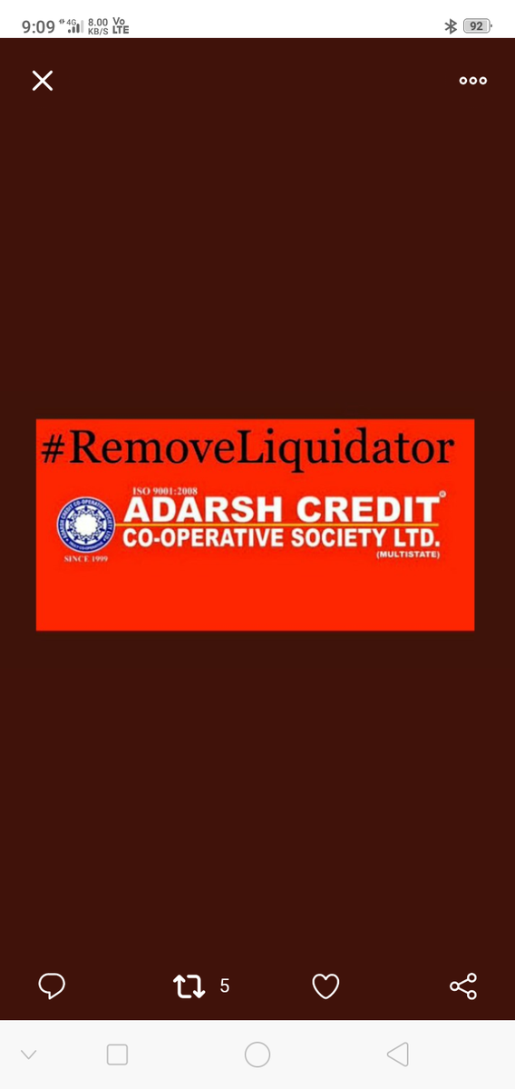 gls0752's tweet image. #आदर्श_क्रेडिट_बचाओ 
#आदर्श_क्रेडिट_बचाओ 
#आदर्श_क्रेडिट_बचाओ
@nstomar 
आदर्श क्रेडिट के 21 लाख शेयर होल्डर्स सदस्यों को अपनी मेहनत का जमा धन प्राप्त करने का मौलिक अधिकार है इसके लिये सरकार सोसाइटी में प्रशासक की तुरंत नियुक्ति कर सोसाइटी को रेगुलेट करे।