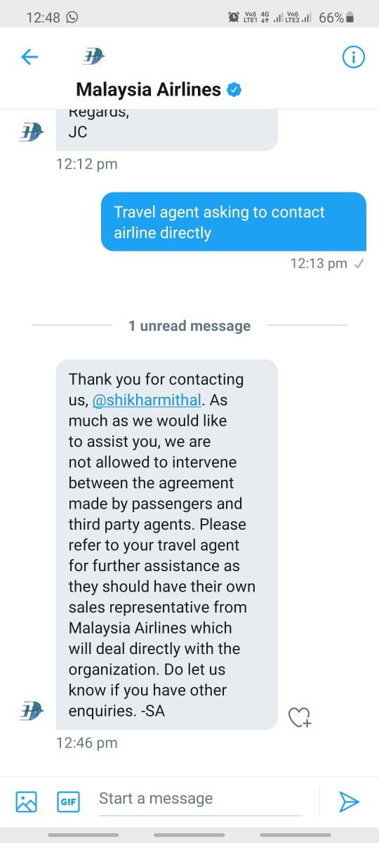 shikharmithal's tweet photo. @MoCA_GoI @MAS @TBO_INDIA
@ANI @HardeepSPuri @PMOIndia
 @HMOIndia @RohitSardana0
@sudhirchaudhary @RubikaLiyaquat
ticket2323760401821 
2323760401822they r sending ds how w wil gt d refund both transferring liabilities 2eachother pending frm 4mths w dnt wnt any voucher w nd refund https://t.co/DvcbJLAsXb