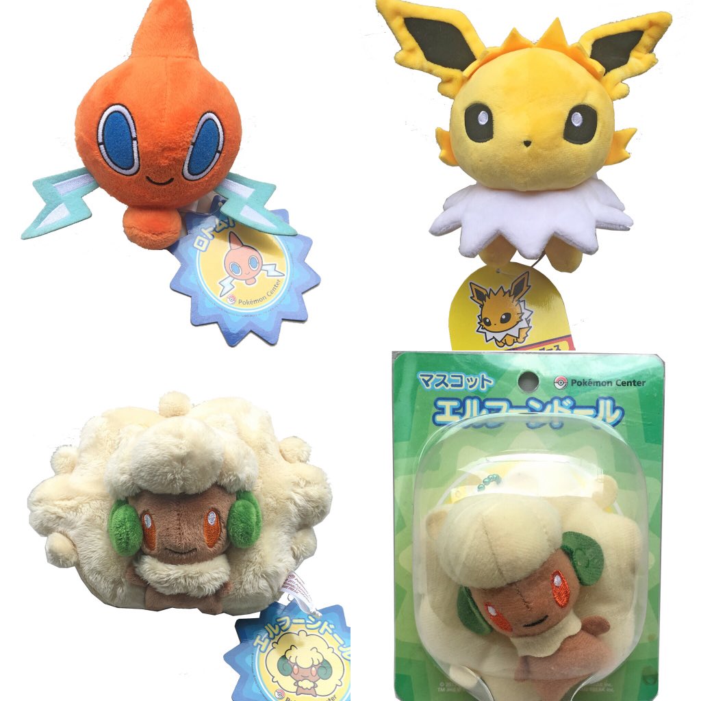 RareCandyShop's tweet photo. Added some Pokedolls to the shop At https://t.co/AemA3On89t #whimsicott #jolteon #rotom #pokemon #pokemonplush #pokedoll #pokemoncenter https://t.co/Pyrz6QUjk2