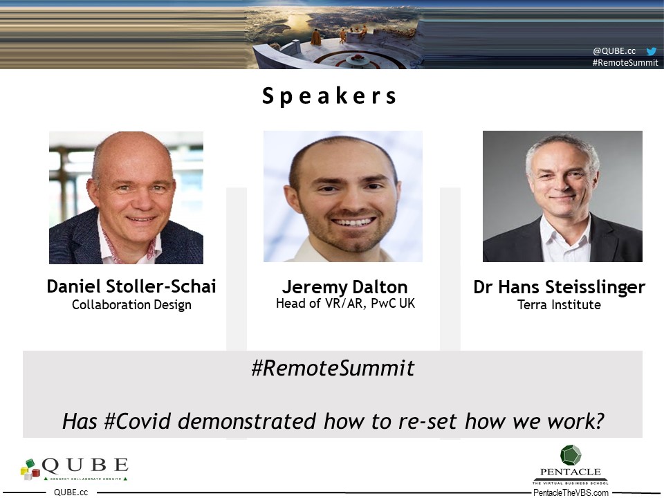 QUBEcc's tweet photo. Very excited to hear from these great speakers in the second parallel session:
Has #Covid demonstrated how to re-set how we work?
“Thought Leader Summit on the Future of Remote Work, Productivity & Quality of Life in the Next Normal”
#RemoteSummit #RemoteWorking @QUBEcc https://t.co/kRZwtd4QPI