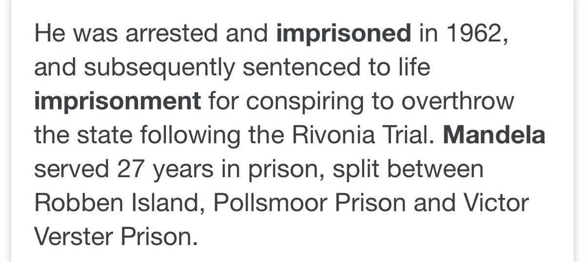 Mandela was arrested for 27 years because he tried to overthrow a corrupt system. Bill Cosby viewed NBC in the same light (read up on it) and he magically had 20+ women come forward and he’s doing LIFE. Kanye has been critical of big companies like Nike and Adidas the same way 