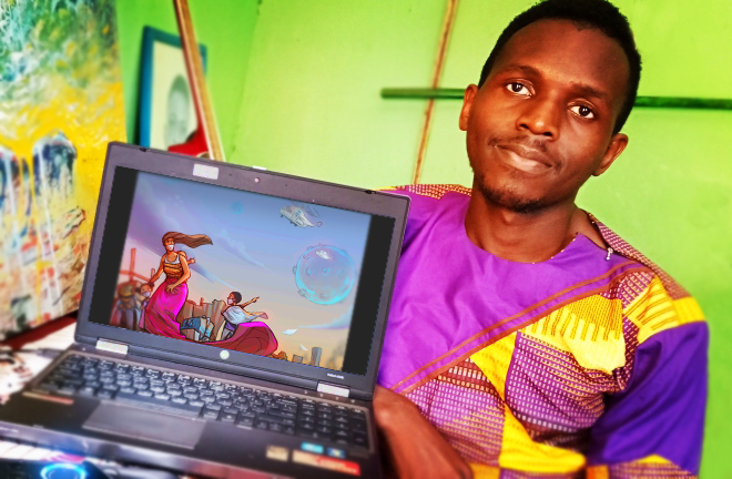 Meet #Mukah, young 🇨🇲Cmr'nian artist &amp; one of the global Winners🏆👏 of <a href="/Refugees/">UNHCR, the UN Refugee Agency</a>' Youth #WithRefugees Art Contest.

“The #COVID19 outbreak &amp; the crisis in my c'try motivated me to participate. My artwork is entitled 'Ray of Hope'," says #Mukah

unhcr.org/news/stories/2…