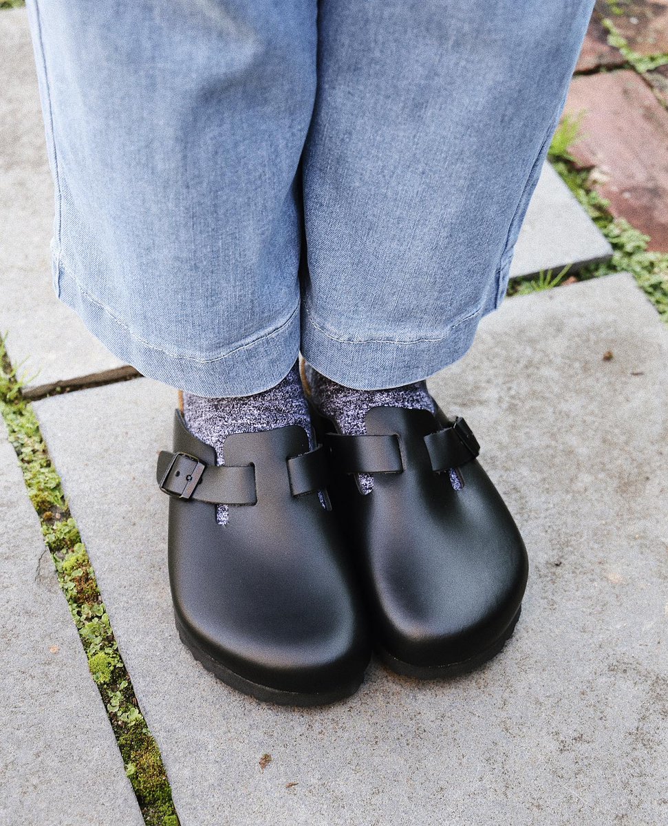 Birkenstock Boston Leather Smooth - Black